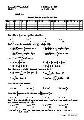 Kiểm tra 45 phút môn Toán 12 - Mã đề 132